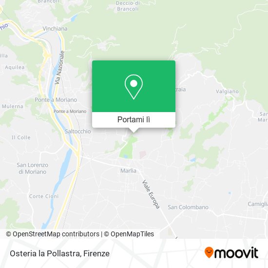 Mappa Osteria la Pollastra