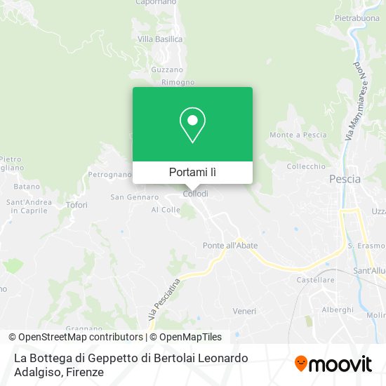 Mappa La Bottega di Geppetto di Bertolai Leonardo Adalgiso