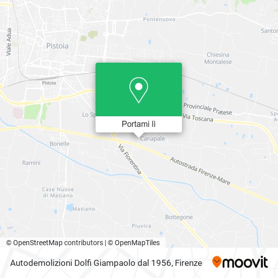 Mappa Autodemolizioni Dolfi Giampaolo dal 1956