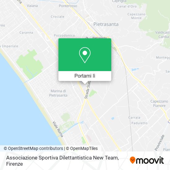 Mappa Associazione Sportiva Dilettantistica New Team