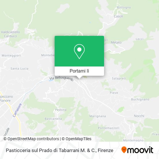 Mappa Pasticceria sul Prado di Tabarrani M. & C.
