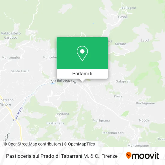 Mappa Pasticceria sul Prado di Tabarrani M. & C.