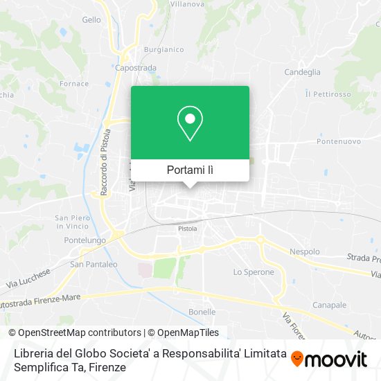 Mappa Libreria del Globo Societa' a Responsabilita' Limitata Semplifica Ta