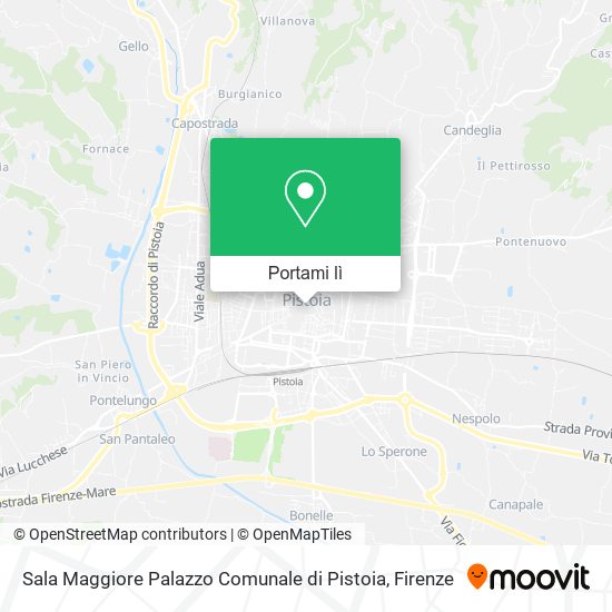 Mappa Sala Maggiore Palazzo Comunale di Pistoia
