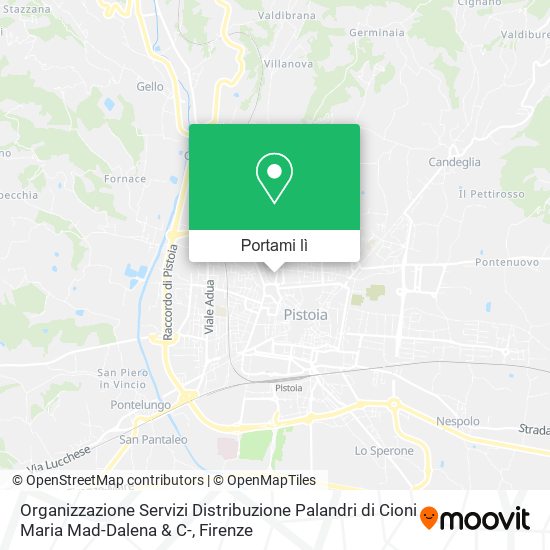 Mappa Organizzazione Servizi Distribuzione Palandri di Cioni Maria Mad-Dalena & C-