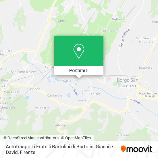 Mappa Autotrasporti Fratelli Bartolini di Bartolini Gianni e David