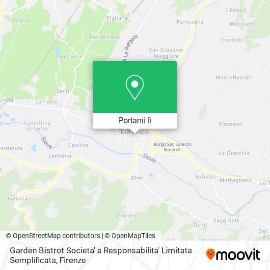 Mappa Garden Bistrot Societa' a Responsabilita' Limitata Semplificata