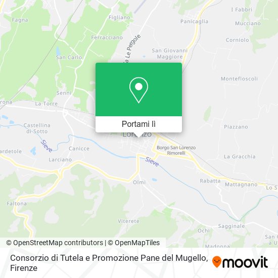 Mappa Consorzio di Tutela e Promozione Pane del Mugello