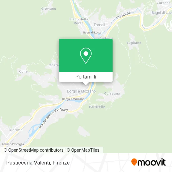 Mappa Pasticceria Valenti