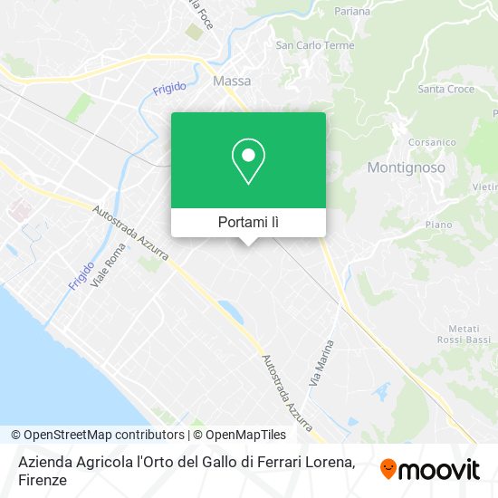 Mappa Azienda Agricola l'Orto del Gallo di Ferrari Lorena