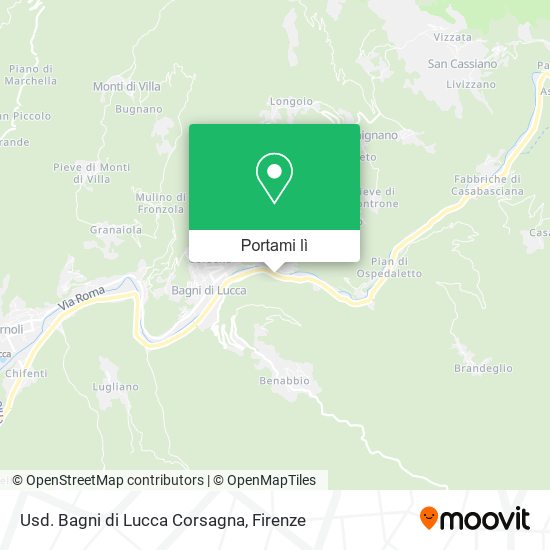 Mappa Usd. Bagni di Lucca Corsagna