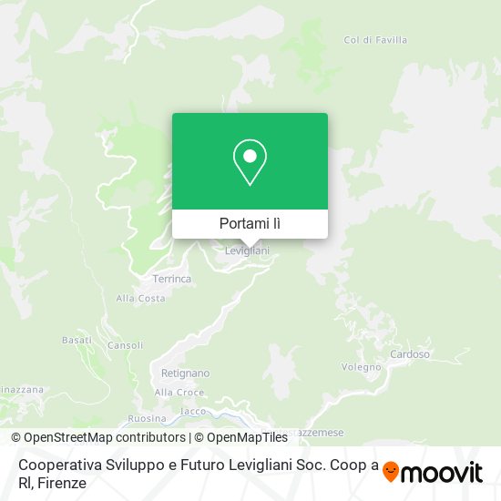Mappa Cooperativa Sviluppo e Futuro Levigliani Soc. Coop a Rl