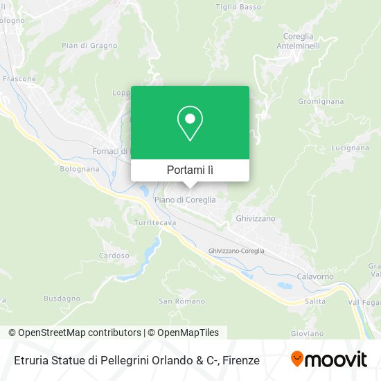 Mappa Etruria Statue di Pellegrini Orlando & C-