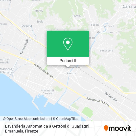 Mappa Lavanderia Automatica a Gettoni di Guadagni Emanuela