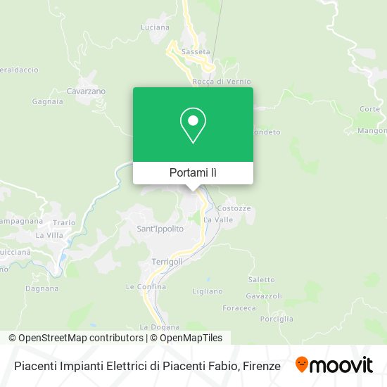 Mappa Piacenti Impianti Elettrici di Piacenti Fabio
