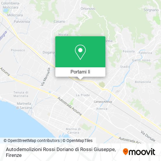 Mappa Autodemolizioni Rossi Doriano di Rossi Giuseppe