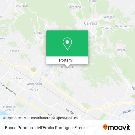 Mappa Banca Popolare dell'Emilia Romagna
