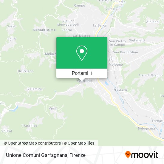 Mappa Unione Comuni Garfagnana