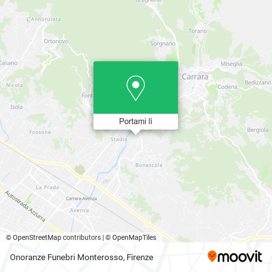 Mappa Onoranze Funebri Monterosso