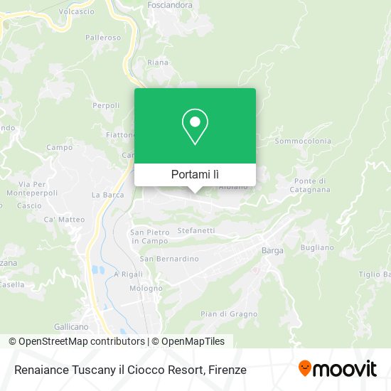 Mappa Renaiance Tuscany il Ciocco Resort