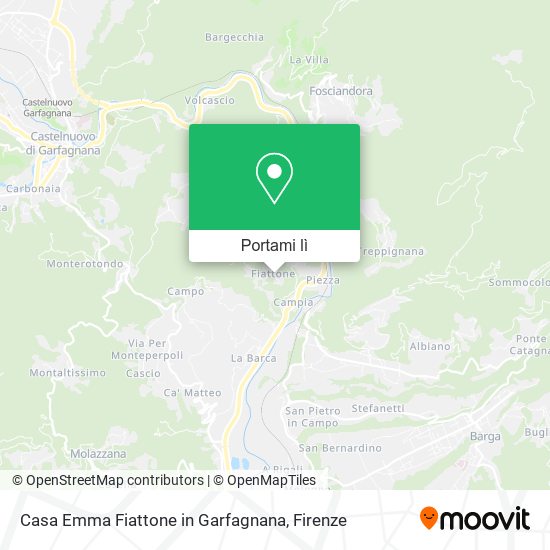 Mappa Casa Emma Fiattone in Garfagnana