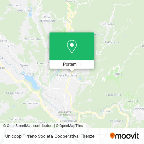 Mappa Unicoop Tirreno Societa' Cooperativa