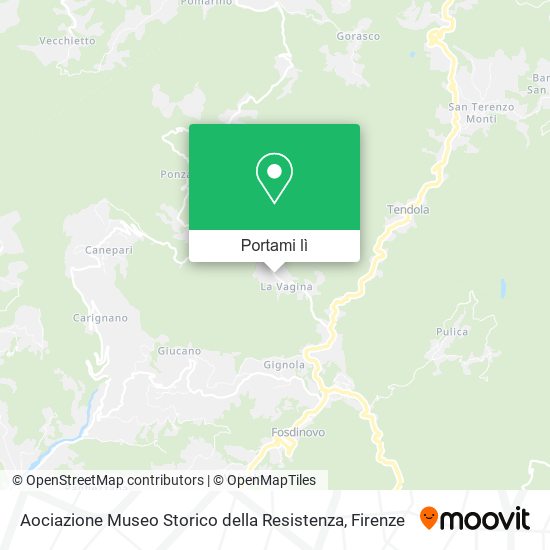 Mappa Aociazione Museo Storico della Resistenza