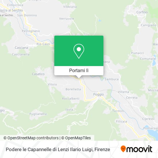 Mappa Podere le Capannelle di Lenzi Ilario Luigi