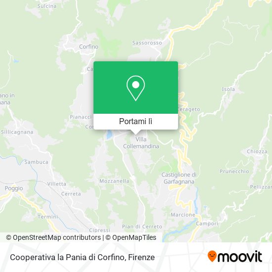 Mappa Cooperativa la Pania di Corfino