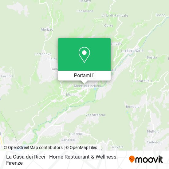 Mappa La Casa dei Ricci - Home Restaurant & Wellness