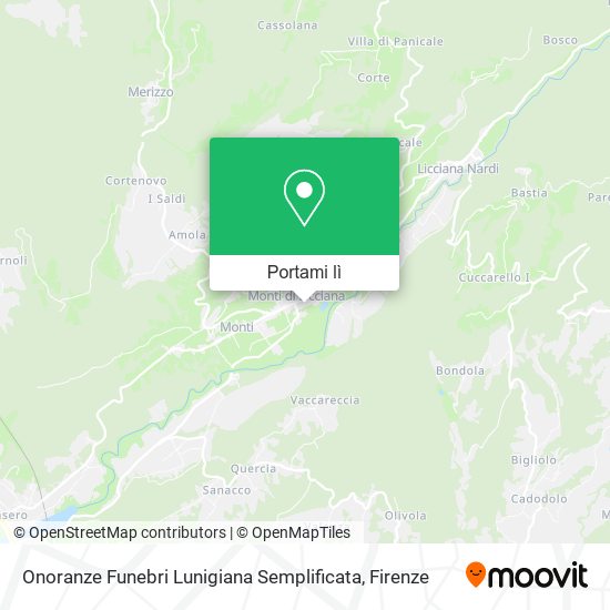 Mappa Onoranze Funebri Lunigiana Semplificata