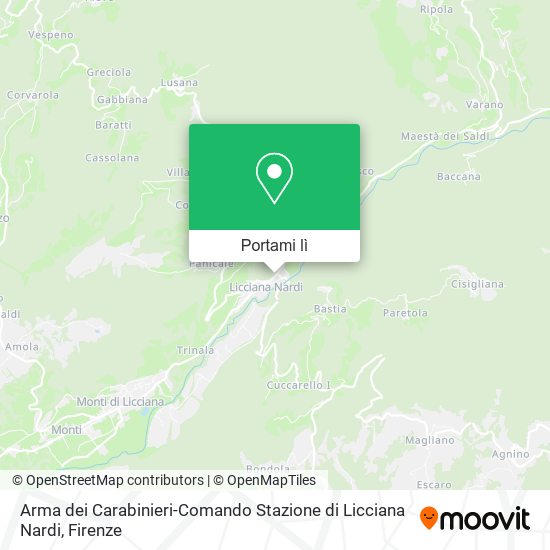 Mappa Arma dei Carabinieri-Comando Stazione di Licciana Nardi