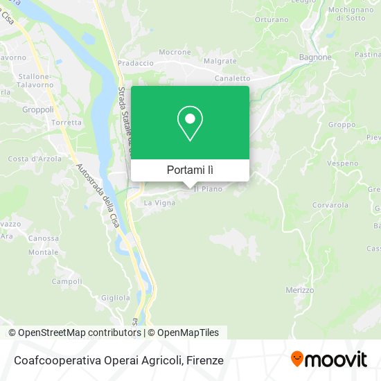 Mappa Coafcooperativa Operai Agricoli