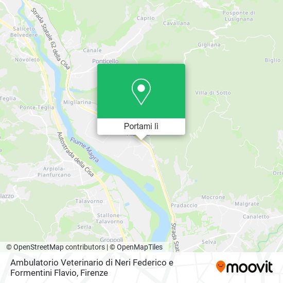 Mappa Ambulatorio Veterinario di Neri Federico e Formentini Flavio