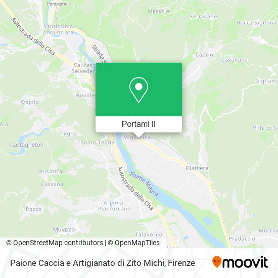 Mappa Paione Caccia e Artigianato di Zito Michi