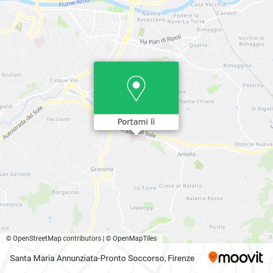 Mappa Santa Maria Annunziata-Pronto Soccorso