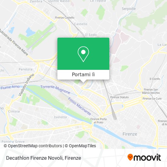 Mappa Decathlon Firenze Novoli