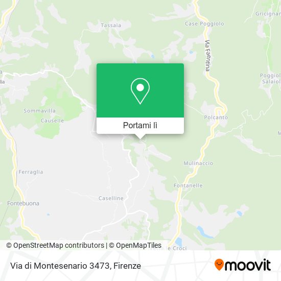 Mappa Via di Montesenario  3473