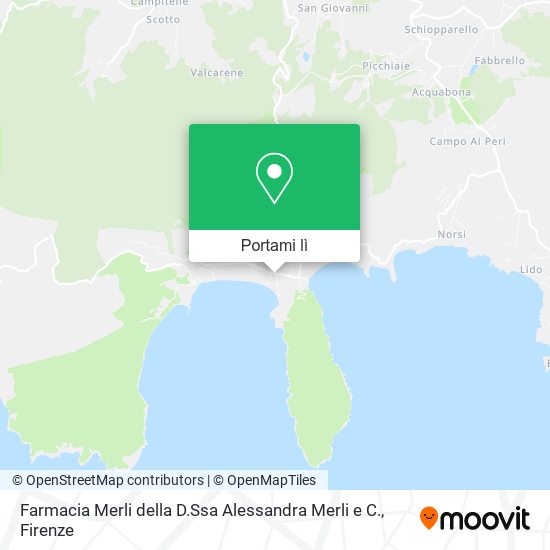 Mappa Farmacia Merli della D.Ssa Alessandra Merli e C.
