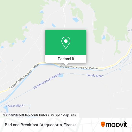 Mappa Bed and Breakfast l'Acquacotta