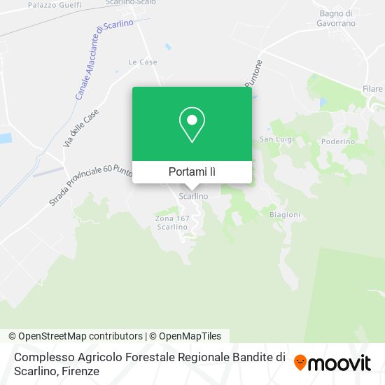 Mappa Complesso Agricolo Forestale Regionale Bandite di Scarlino