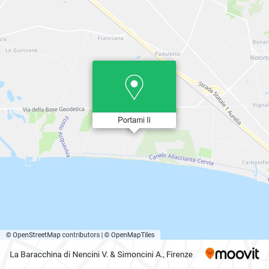 Mappa La Baracchina di Nencini V. & Simoncini A.
