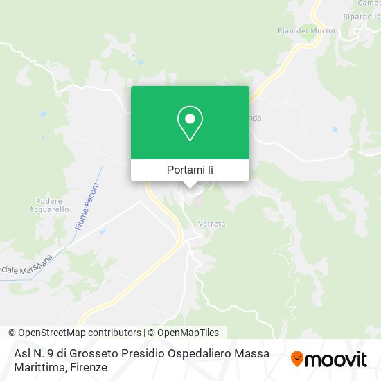 Mappa Asl N. 9 di Grosseto Presidio Ospedaliero Massa Marittima