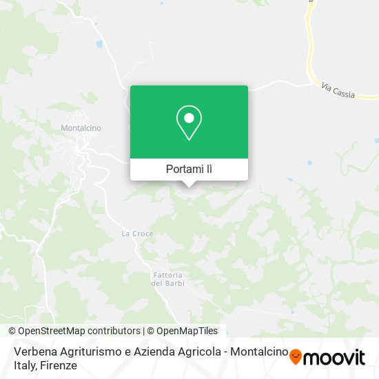 Mappa Verbena Agriturismo e Azienda Agricola - Montalcino Italy