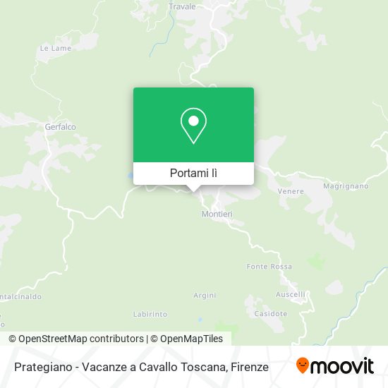 Mappa Prategiano - Vacanze a Cavallo Toscana