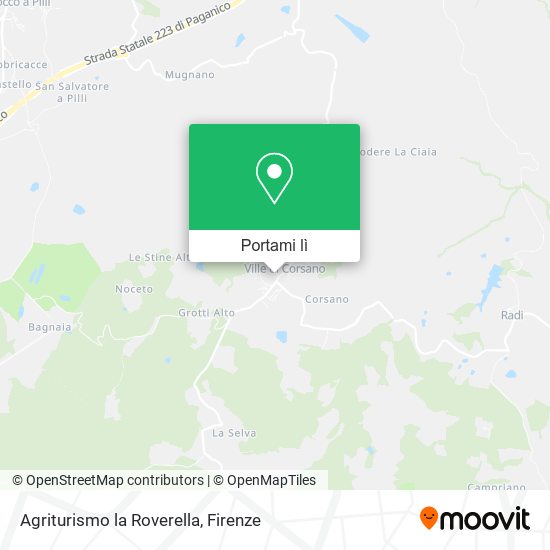 Mappa Agriturismo la Roverella