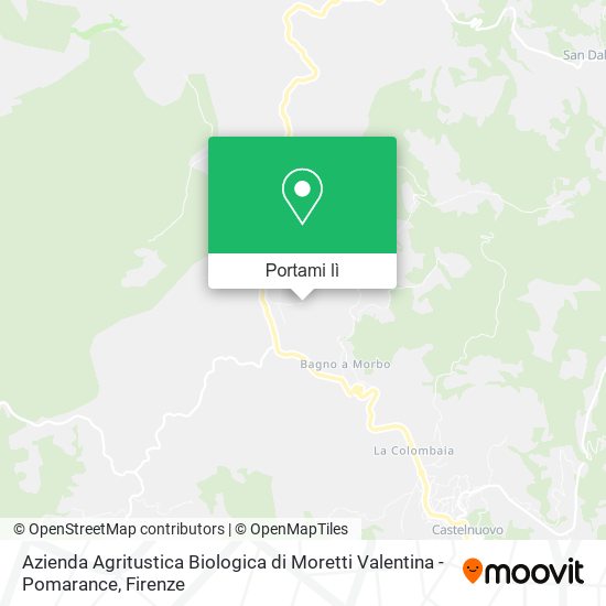 Mappa Azienda Agritustica Biologica di Moretti Valentina - Pomarance