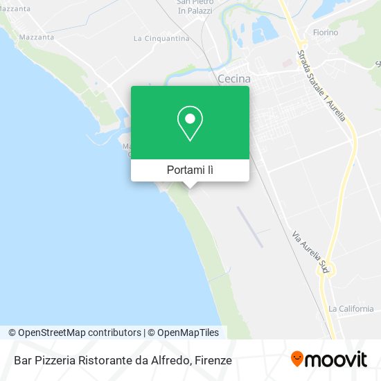 Mappa Bar Pizzeria Ristorante da Alfredo
