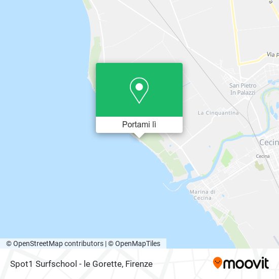 Mappa Spot1 Surfschool - le Gorette