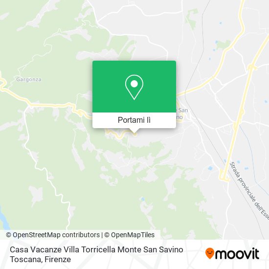 Mappa Casa Vacanze Villa Torricella Monte San Savino Toscana